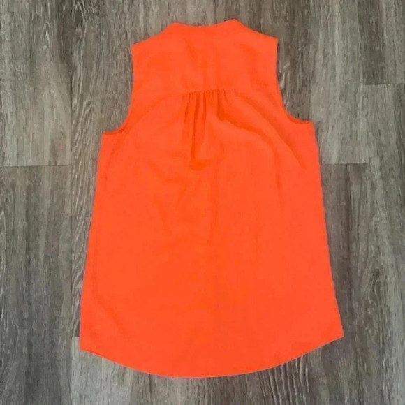 Womens J. Crew Neon Orange Blouse - 2 - Picture 4 of 5